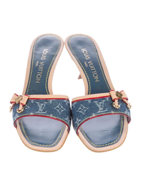 louis vuitton denim sandals